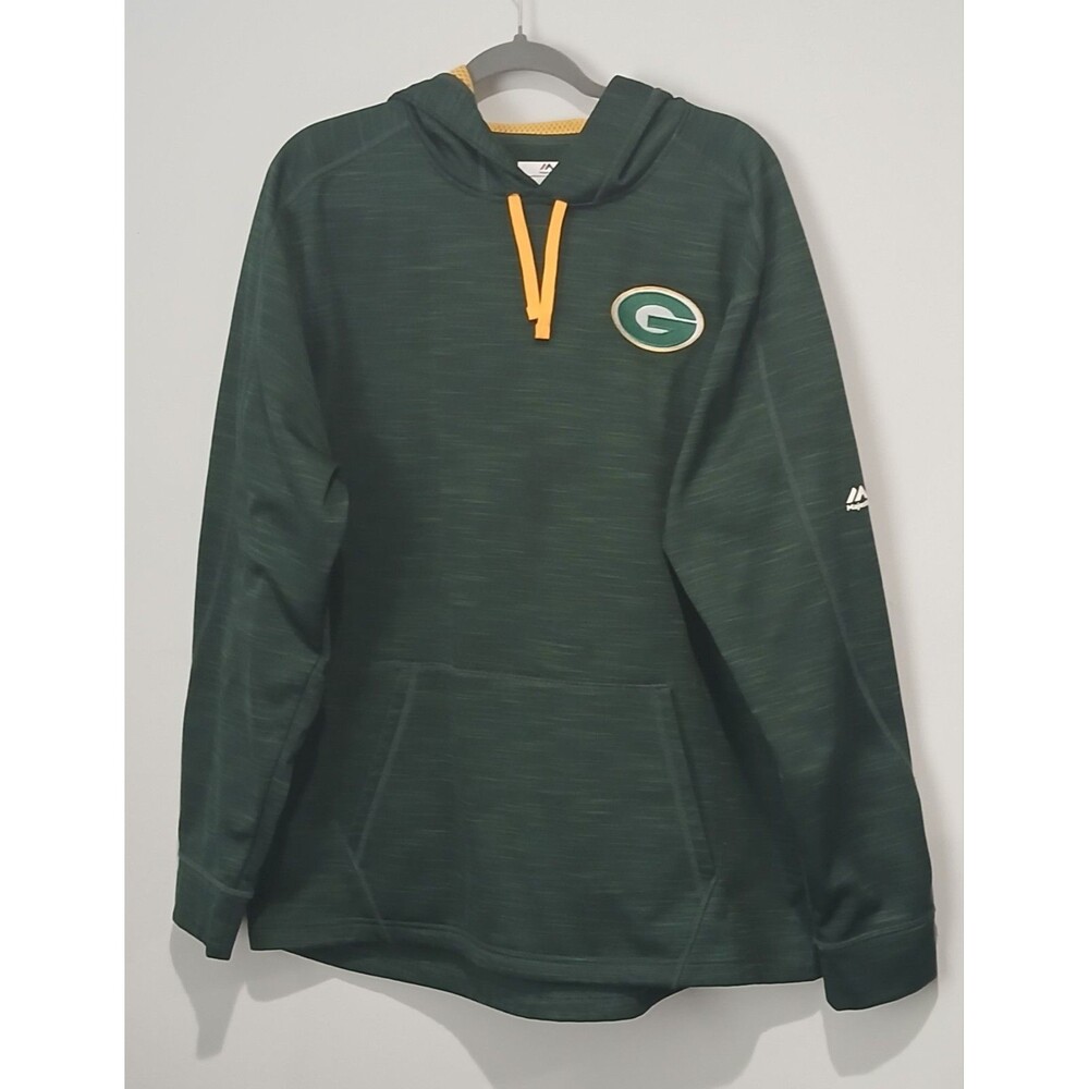 Green Bay Packers NFL Pullover Long Sleeve Green Hoodie. Men Size Large.